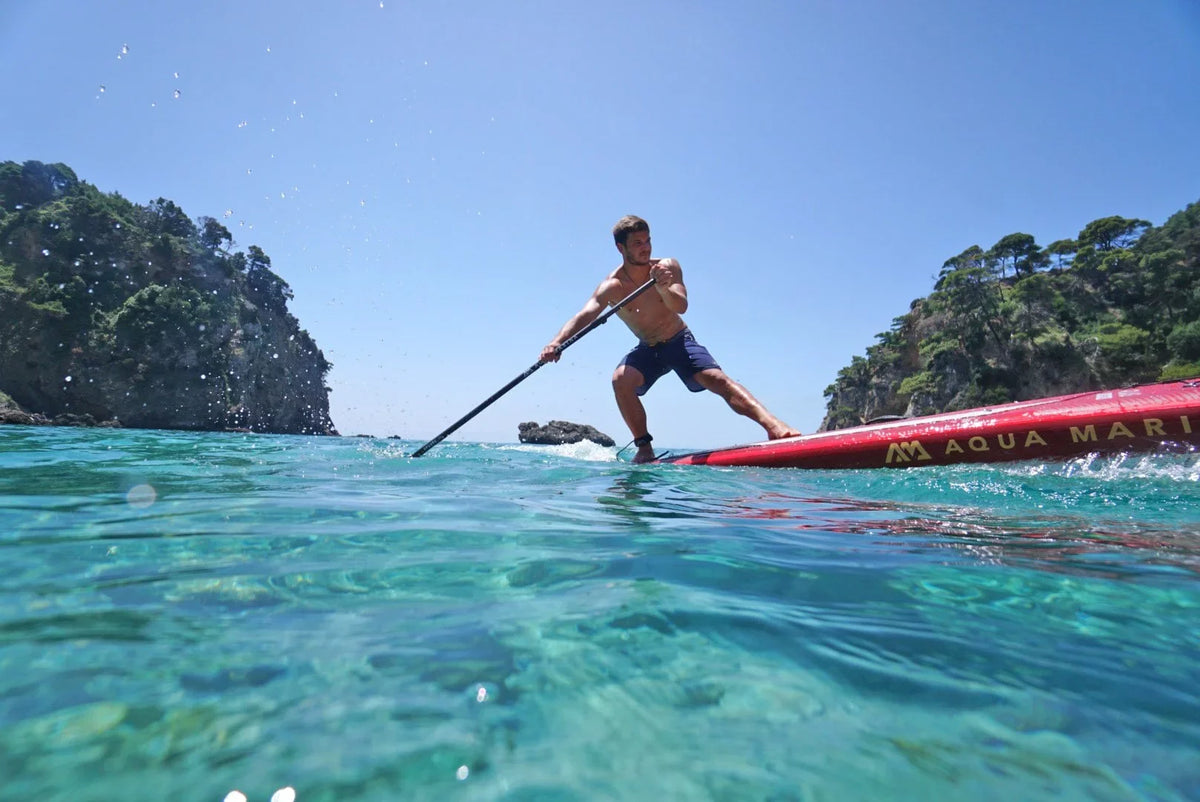 Pump 12'0" - Up Paddle including Marina Paddle, Aqua Harness ATLAS & Stand SUP - Inflatable Safety Package, Board Carry Fin, Bag,
