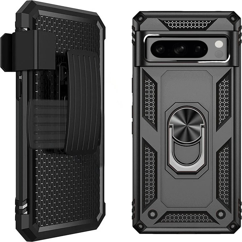 Pro Pixel Phones Ring Drop-Proof Swivel compatible - 8 with Clip Cover for Kickstand 8 Google Combo Belt Pixel Pro Holster Metal Google Armor Case