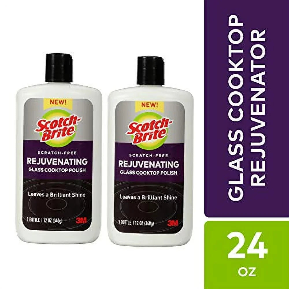 Glass Scotch-Brite Scratch-Free, Cooktop 2 Pack of Polish, 12 Rejuvenator Ounce