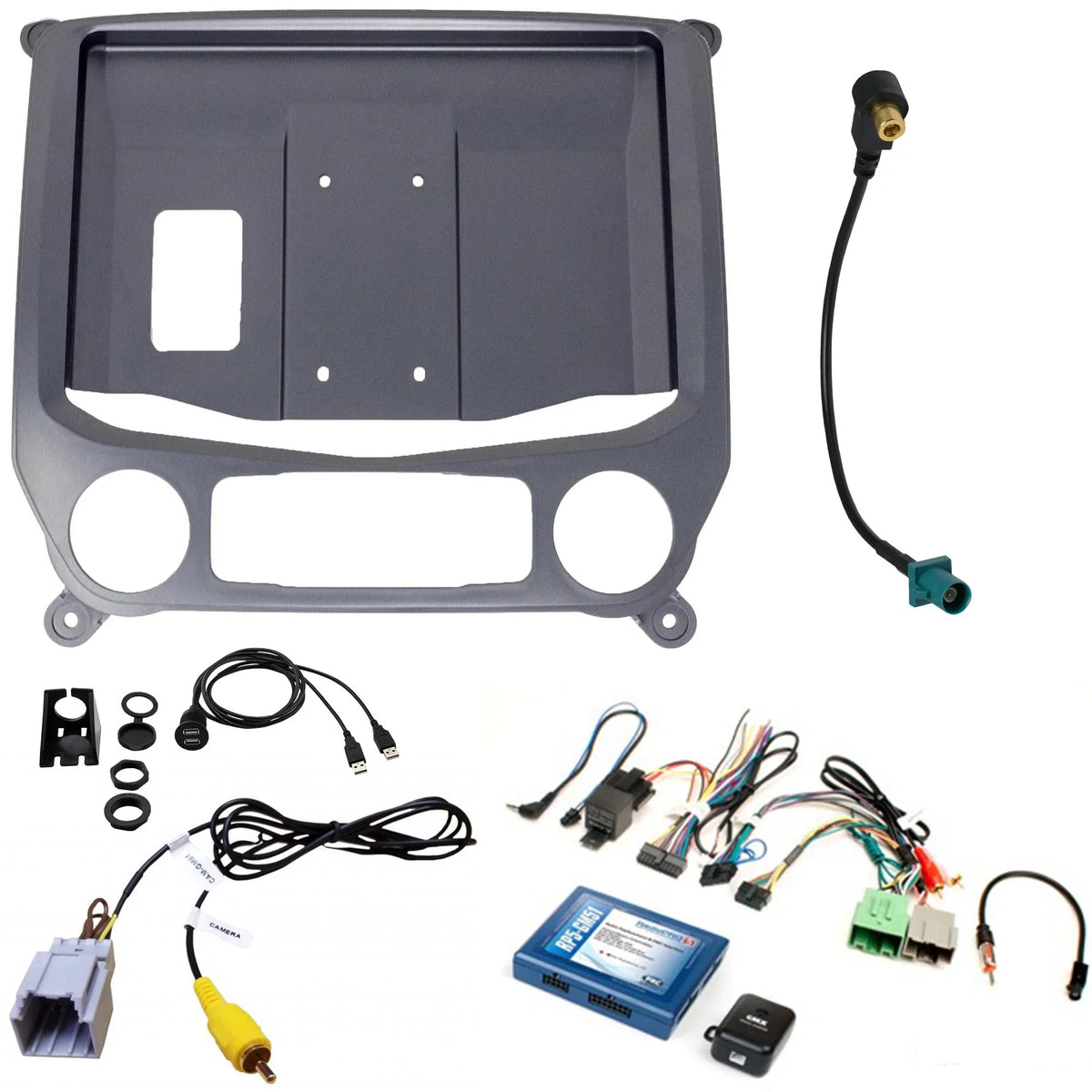 Card & Auto, Infotainment Heigh10 Trucks compatible Kit Installation with Apple GM Android System Navigation with compatible & Includes 10" CarPlay In-dash 14-18 Stinger