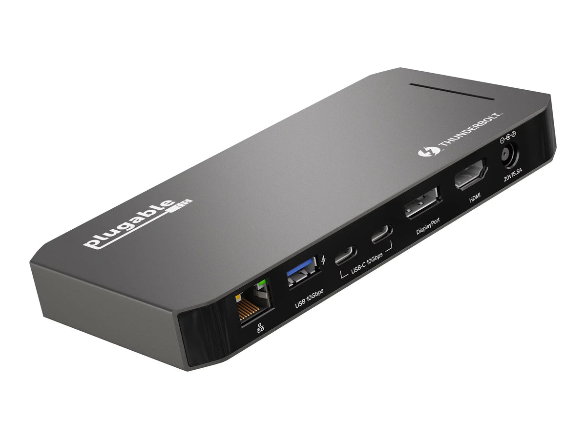 USB-C - 2x Audio and and Compatible USB Plugable Mac HDMI, with DisplayPort Ethernet, Gigabit and Windows Thunderbolt 40Gbps 96W with Jack Charging, 3x Dock 3.0, Laptops, USB-C,