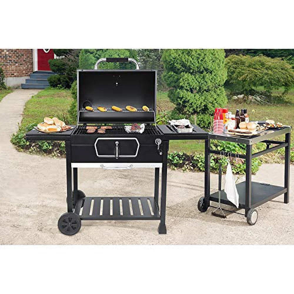 30-Inch BBQ Patio Charcoal Black, Picnic CD2030AN Backyard Large Camping Cooking, Grill, Royal Smoker Deluxe Gourmet