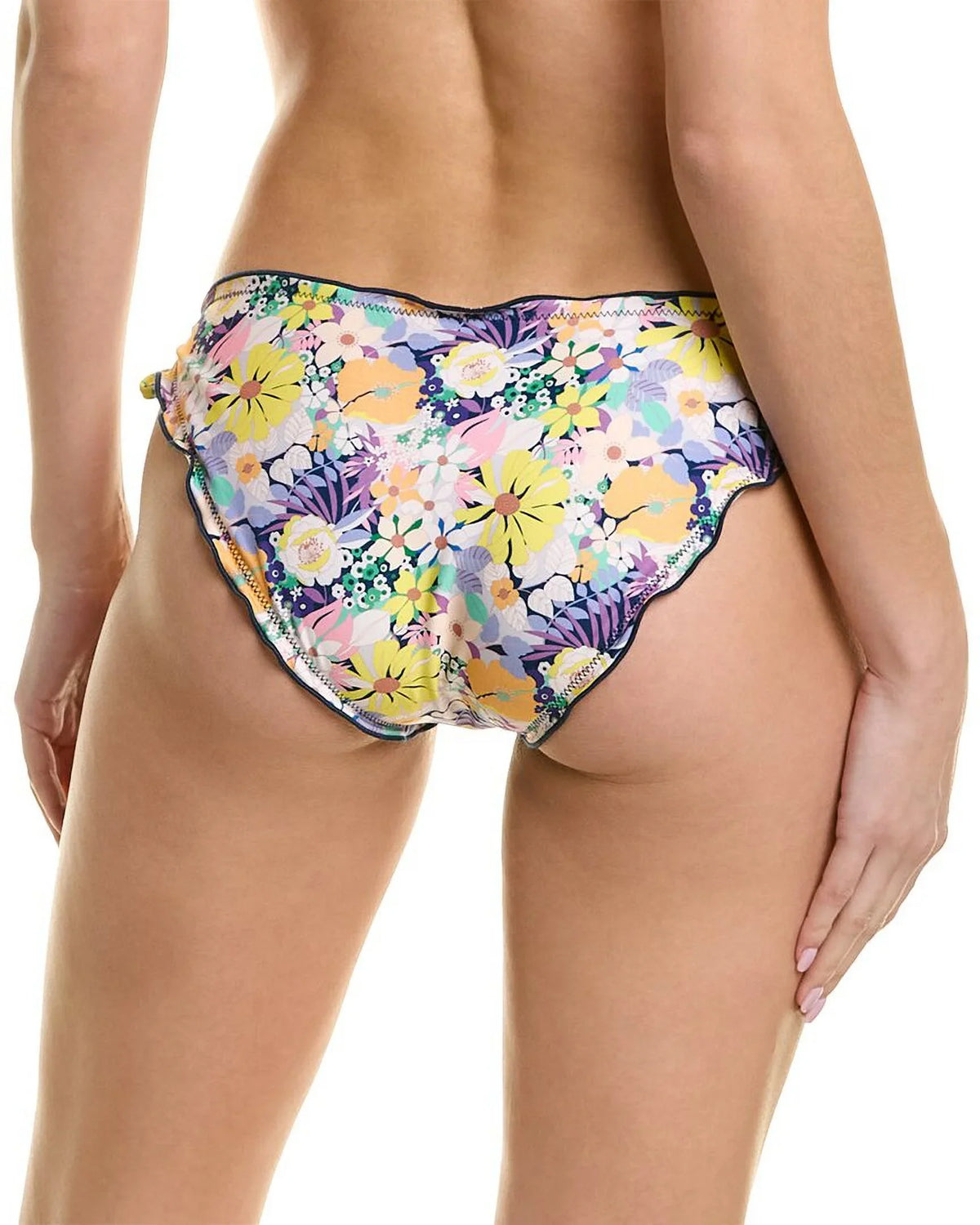 womens XS, Shoshanna String Lettuce Bikini Yellow Bottom,