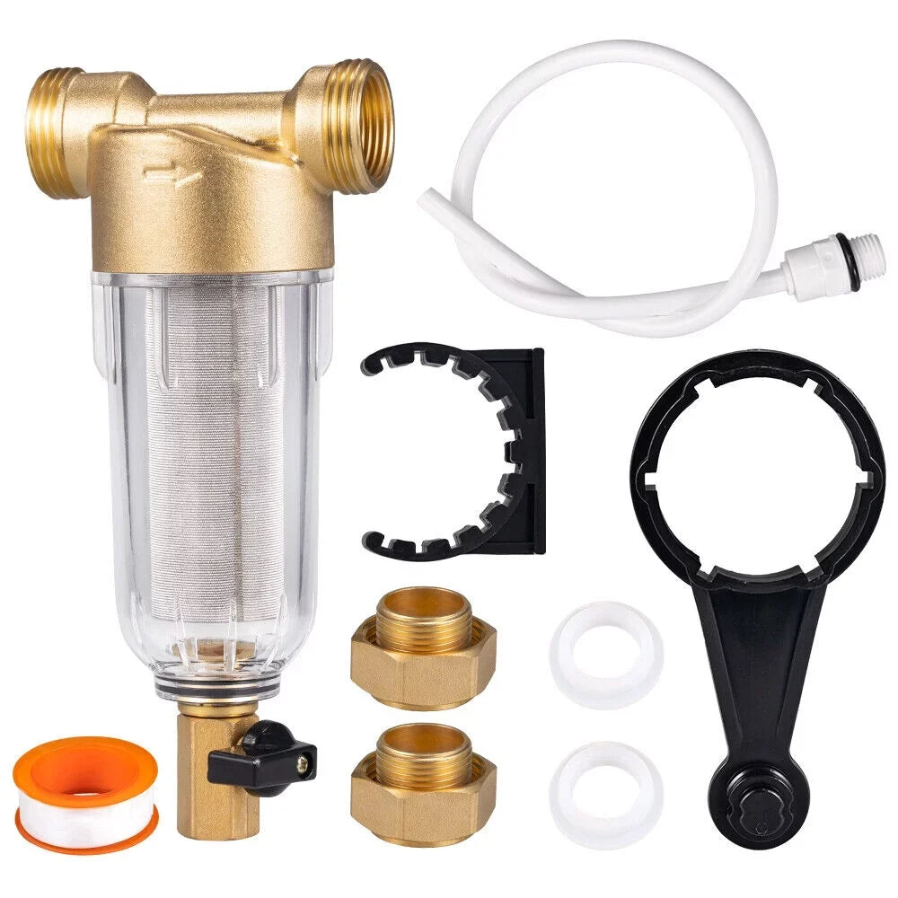 Micron Spin 50 Sediment Filter 2X Pre-Filter System/whole Water House Down Water