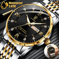Steel Waterproof Relojes Watch Men's Stainless Quartz De Classic Hombre Luminous
