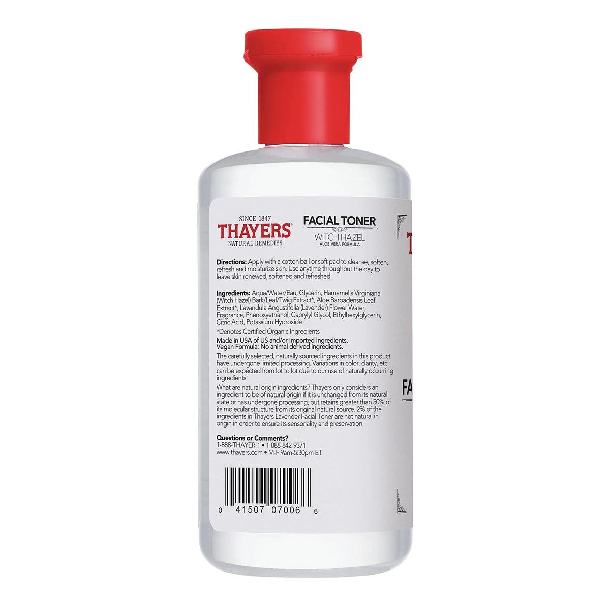 Aloe Hazel 12 oz Vera with Thayers - Witch fl Lavender