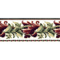 Border Red Un-pasted Green, - L 15' Twist W x 6.7" Designer TRIMZ - Laurel Wallpaper