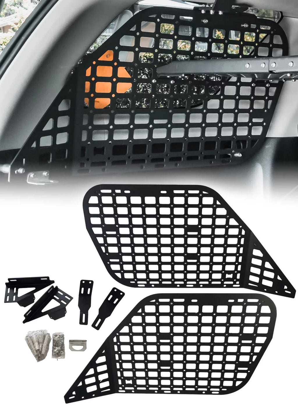 Black BAKOD Storage MSW100 Set Molle Shelf Toyota MSPS100 Window 4Runner 2010-2023 for Panel