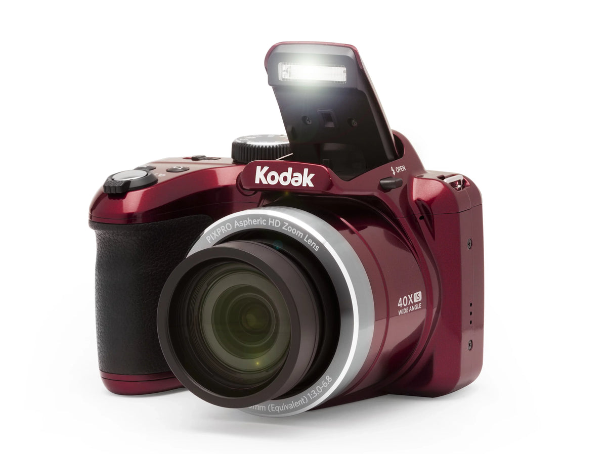 Digital AZ401 HD720p video PIXPRO (Red) KODAK Camera - Bridge 40X 16MP Zoom Optical