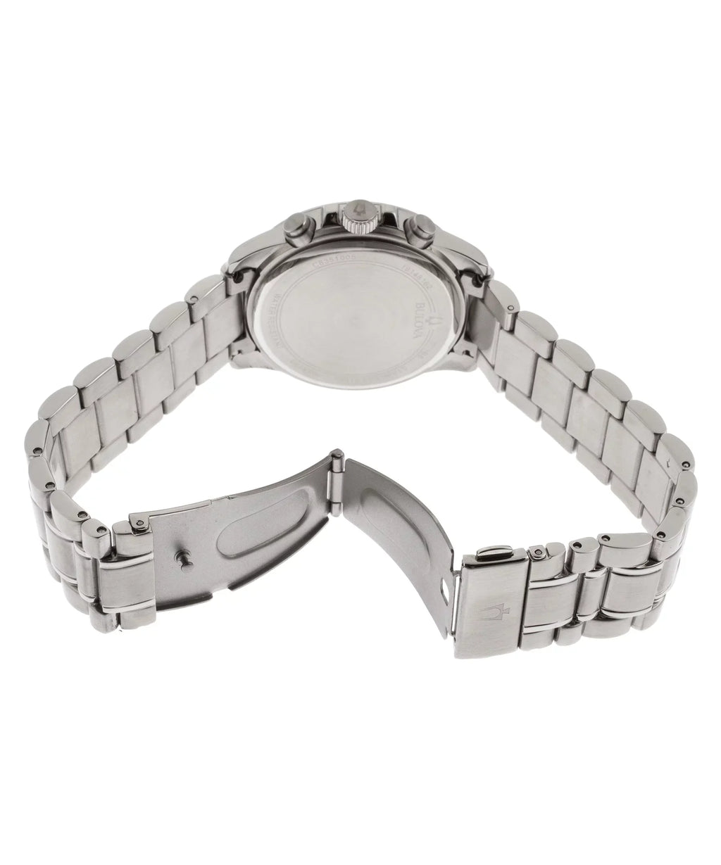 Stainless Bulova Steel Mens Watch Chronograph 96A180