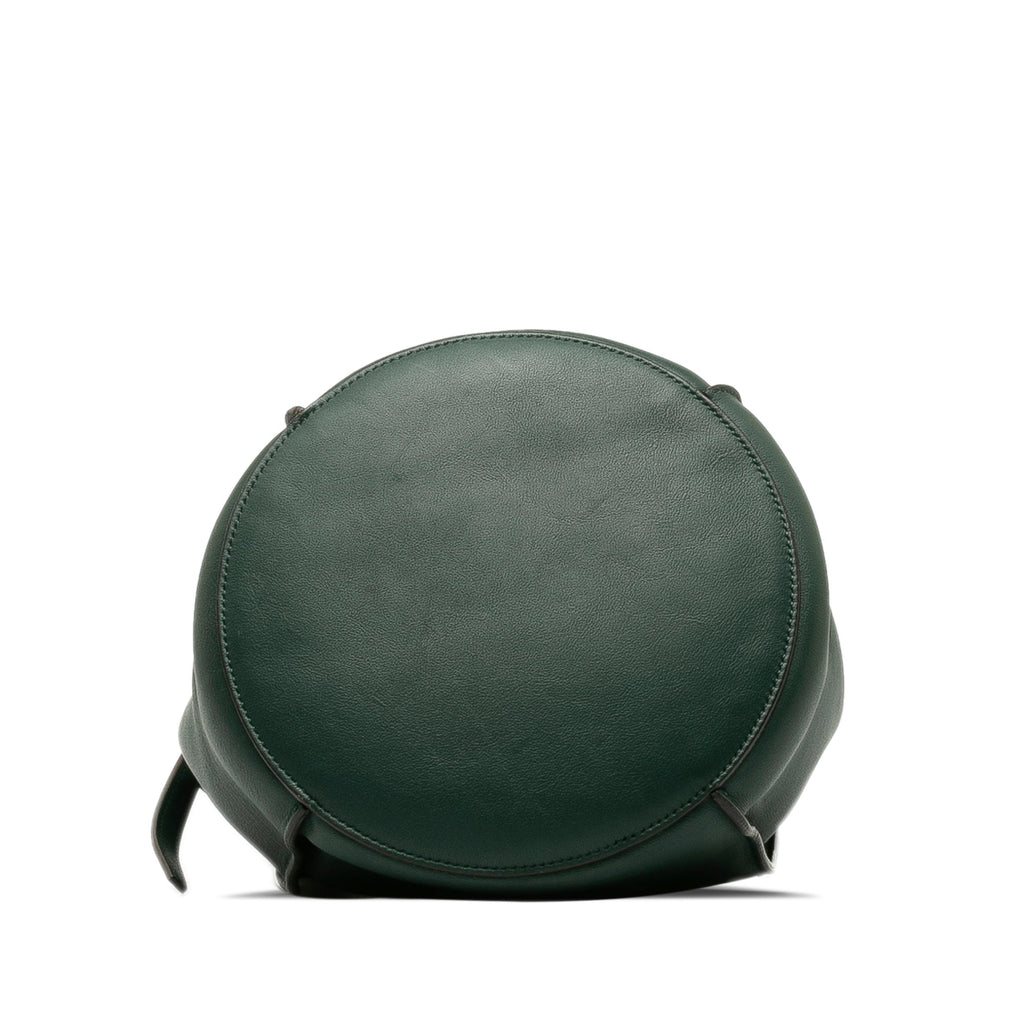 Bag Green (Good) DrawstringBag Pre-Owned Bucket Unisex Calf Bag Big Leather Authenticated Celine Bucket