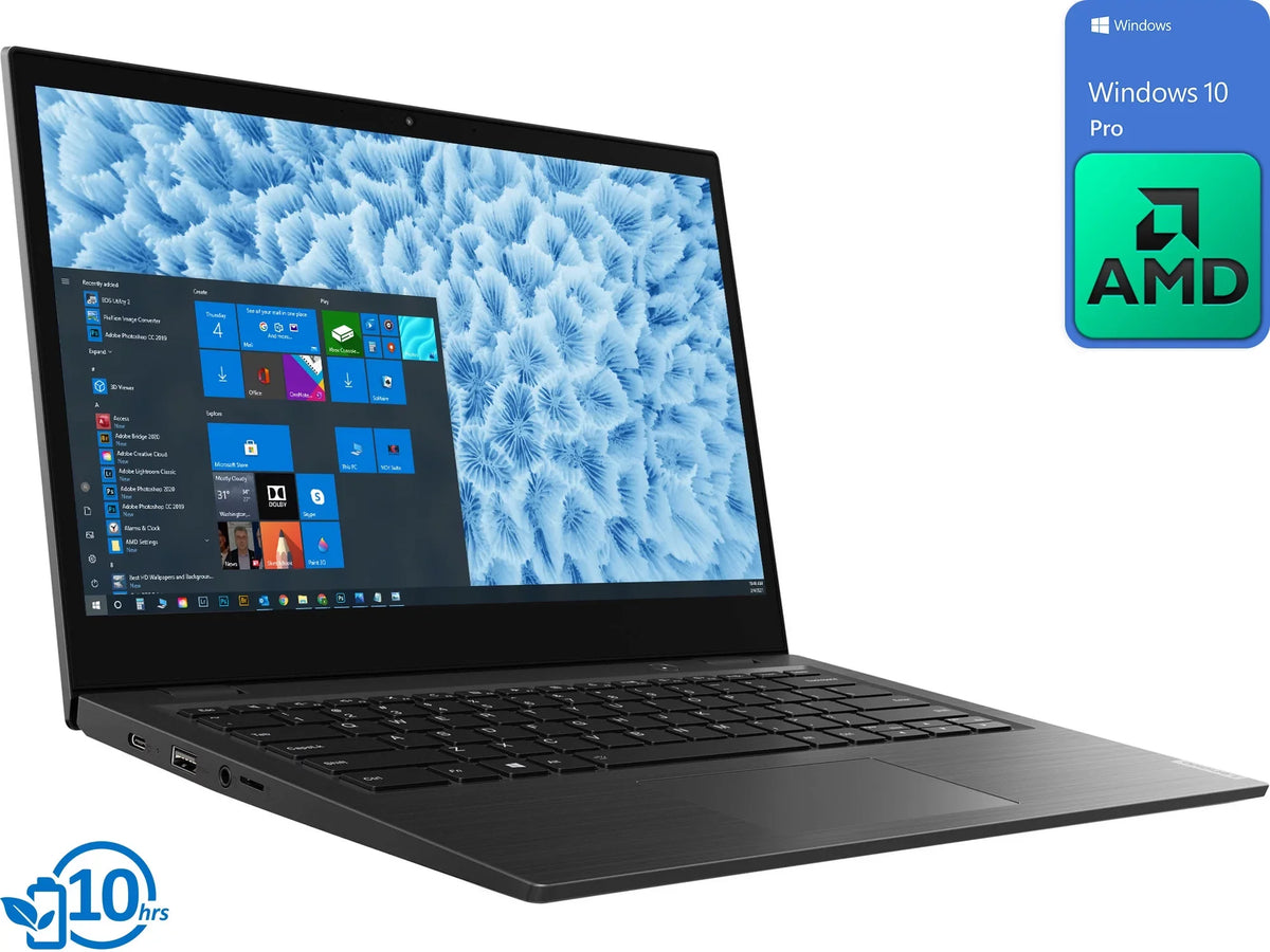 Windows 14w Pro Bluetooth, 14" eMMC, Lenovo AMD Upto FHD 2.7GHz, RAM, Display, Reader, (81MQ000JUS) 10 64GB A6-9220C Card Wi-Fi, HDMI, 4GB Notebook,
