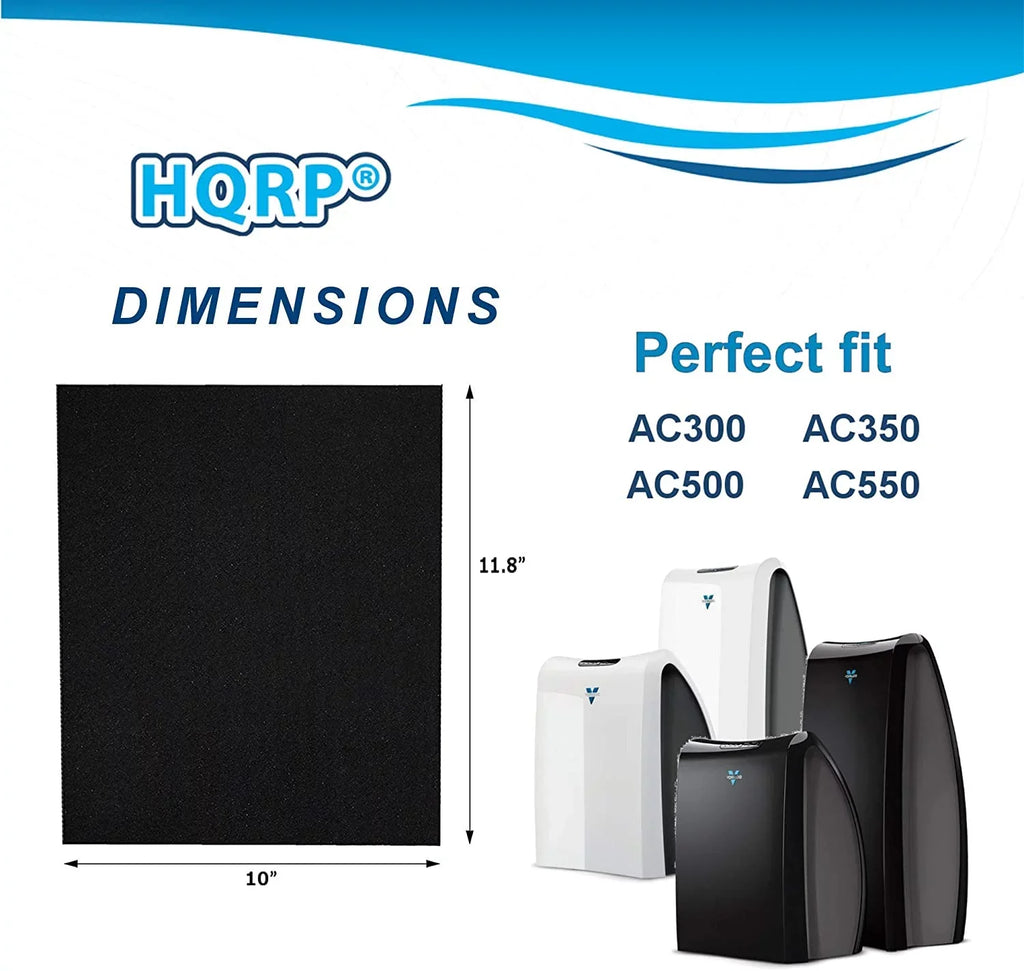 for 6-pack Replacement Purifiers AC500, Air Filter Carbon Activated HQRP AC350, fits Vornado MD1-0023 AC550 AC300,