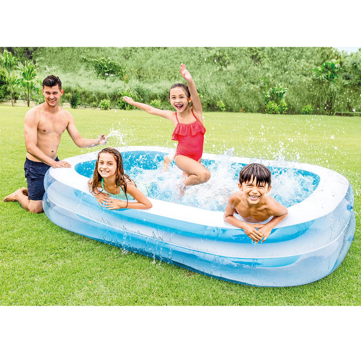 Blue with Center Play Swim Kool & x 8.5' Center, 5.75' White Intex Splash