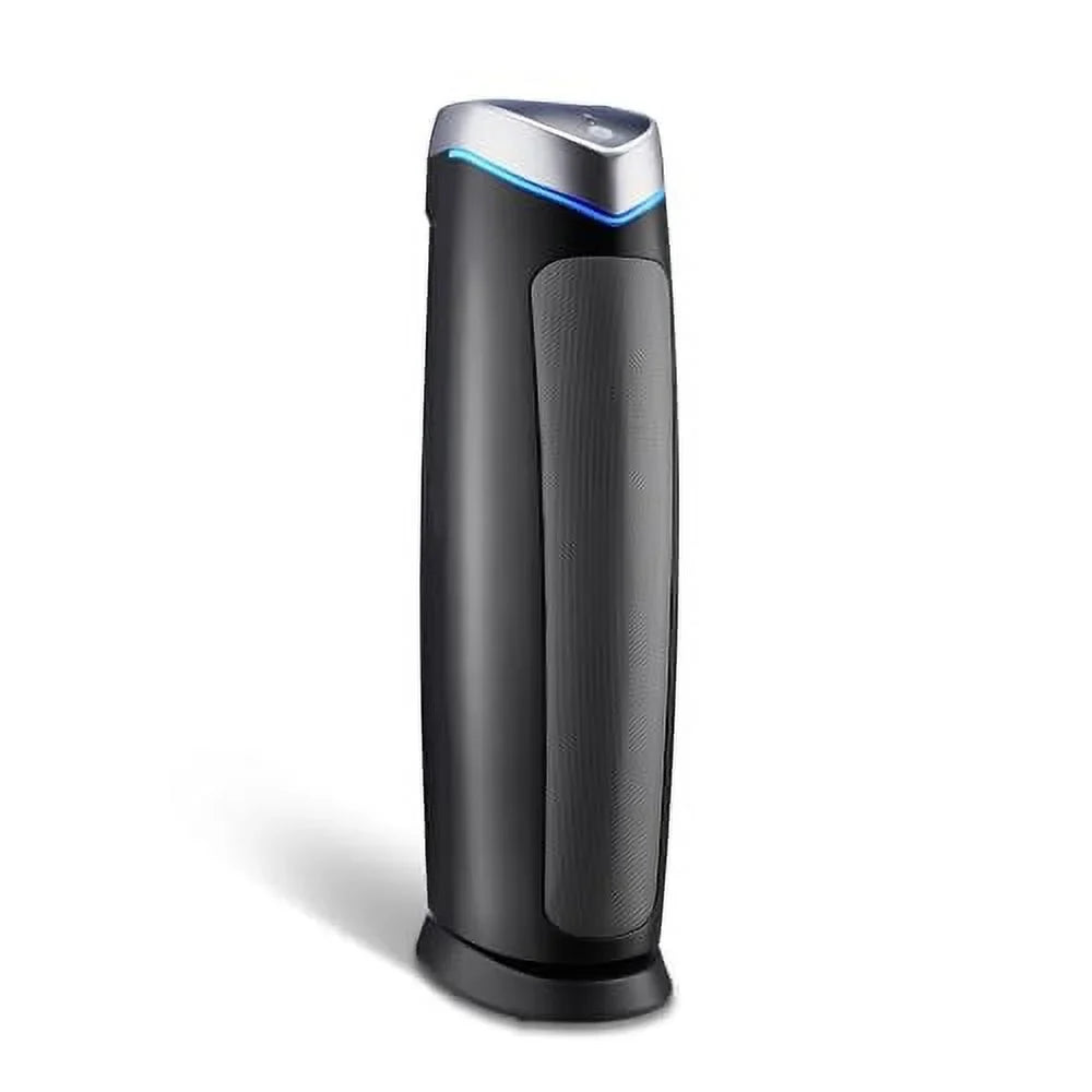 99.97% Light 915 Sq. up Pure Reduce GermGuardian Covers 1 of with Germs, Helps Black, Pet Large HEPA 13 UV-C Filter, 28", Genuine Rooms Purifier Pollutants, Air Removes ft. AC5250PT to Hour, in