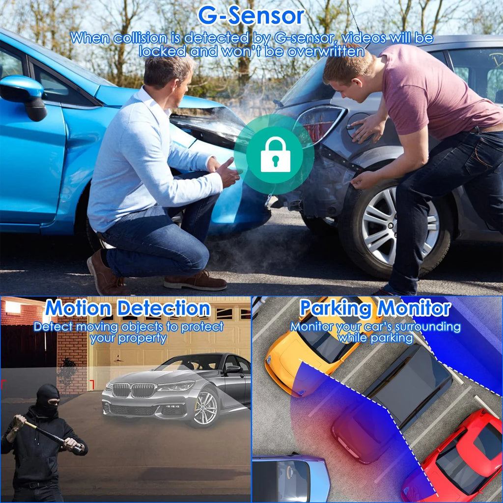Recording with Loop Night Vision Motion iMounTEK Camera Not Dash Dual (32G Car MMC Rear Recorder Video DVR Front Car Detection 1080P G-Sensor Included) Cam Card