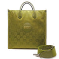 (Day Forest Ladies 696043 Nylon Off Recycled Bag The (Good) Lining Green Gucci Pre-Owned Tote Only) Grid Medium GG
