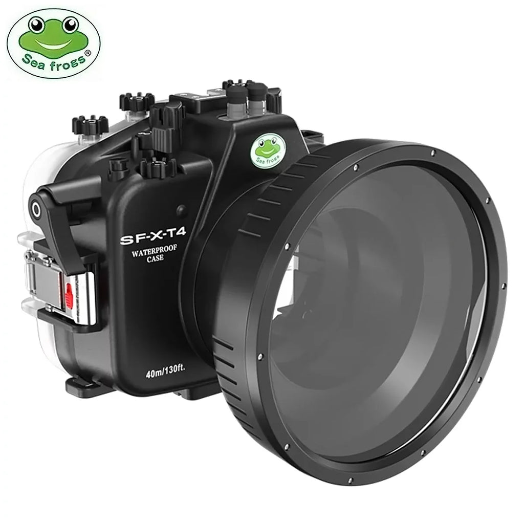 Fujifilm Waterproof Camera Fuji Scuba Port [40M/130FT] Case Underwater X-T4 Flat for xt4 Housing w/Short Seafrogs