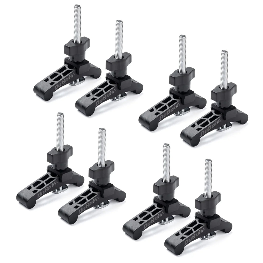 Hold 51045-P4 Steel Woodworking Series, ¾ DuBois x Mini Track with Plastic Clamps Clamps T-Bolts, T Down Reinforced 8PK 3-3/4"