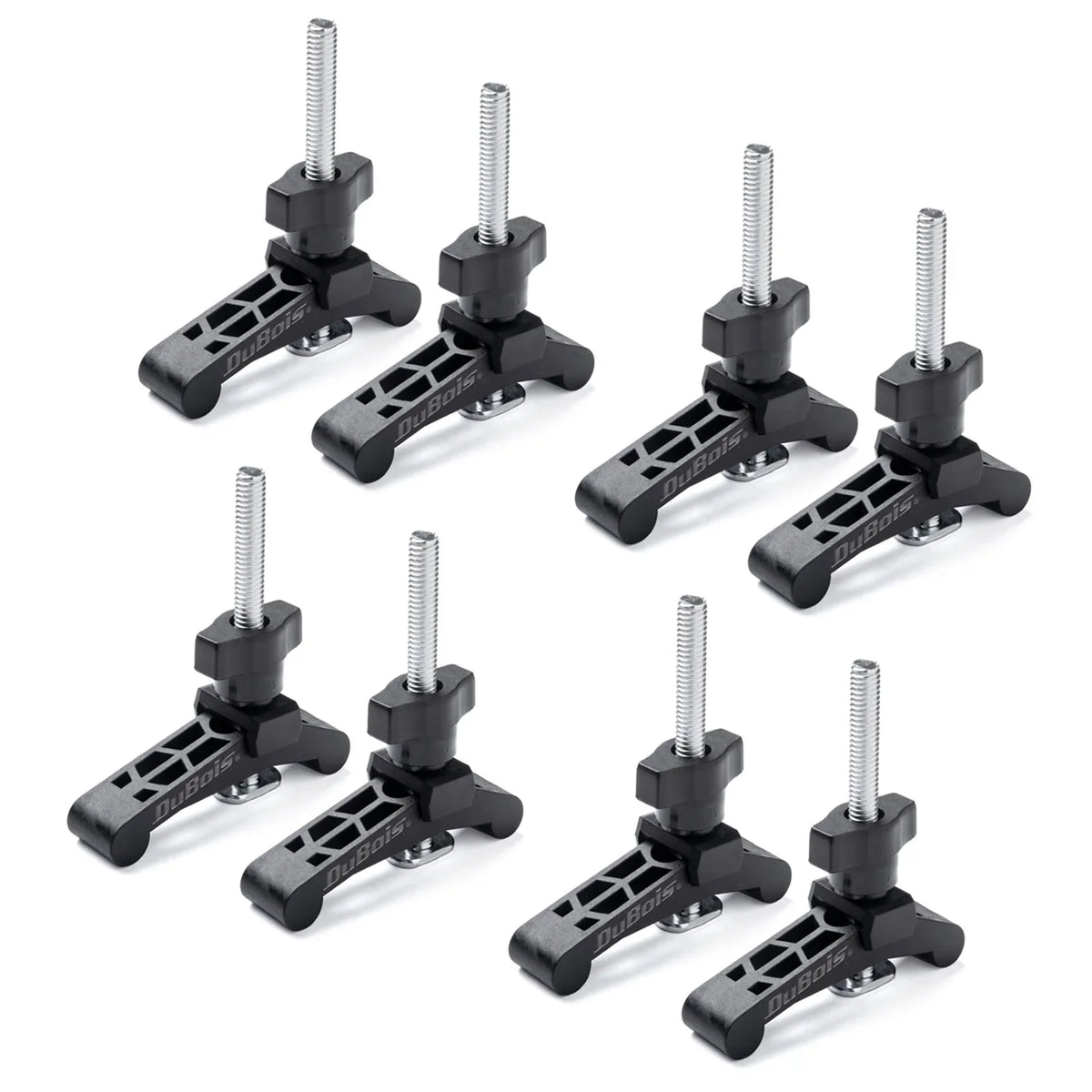 Hold 51045-P4 Steel Woodworking Series, ¾ DuBois x Mini Track with Plastic Clamps Clamps T-Bolts, T Down Reinforced 8PK 3-3/4"