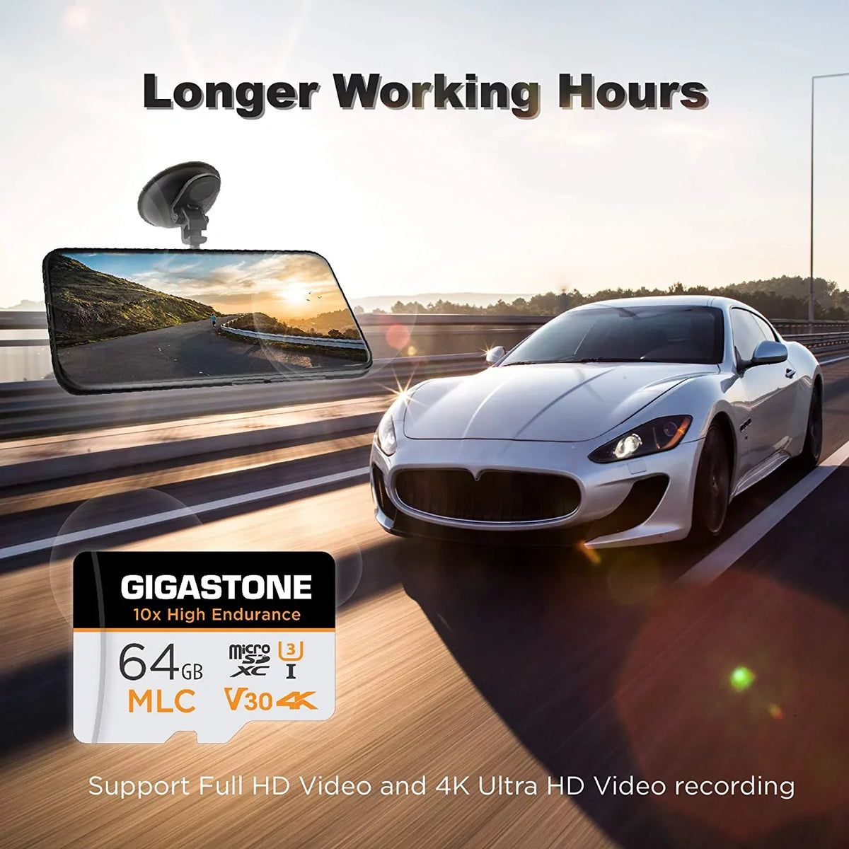 Security MLC Surveillance Video U3 2 64GB Endurance 4K Micro Cam, Pack SD 100MB/s, Recording, Dash Compatible C10, (2x64GB) Gigastone (MLC) Cam, Card, High 10x