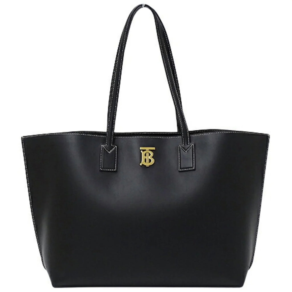 (Good) leather bag Burberry shoulder ladies tote BURBERRY 8052726 Pre-Owned black
