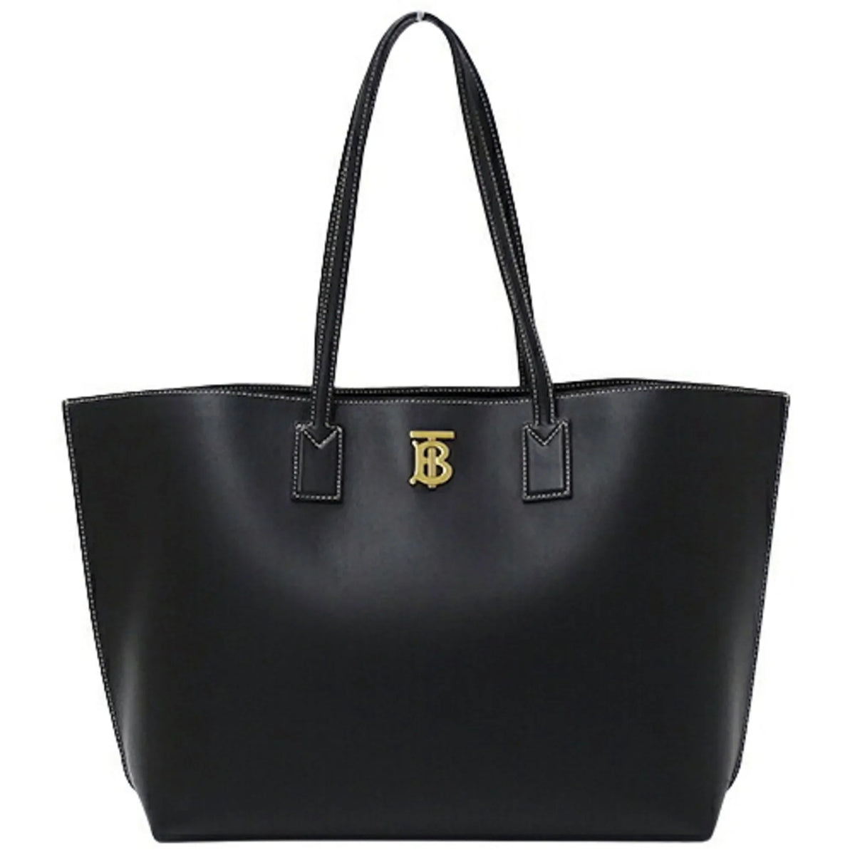 (Good) leather bag Burberry shoulder ladies tote BURBERRY 8052726 Pre-Owned black