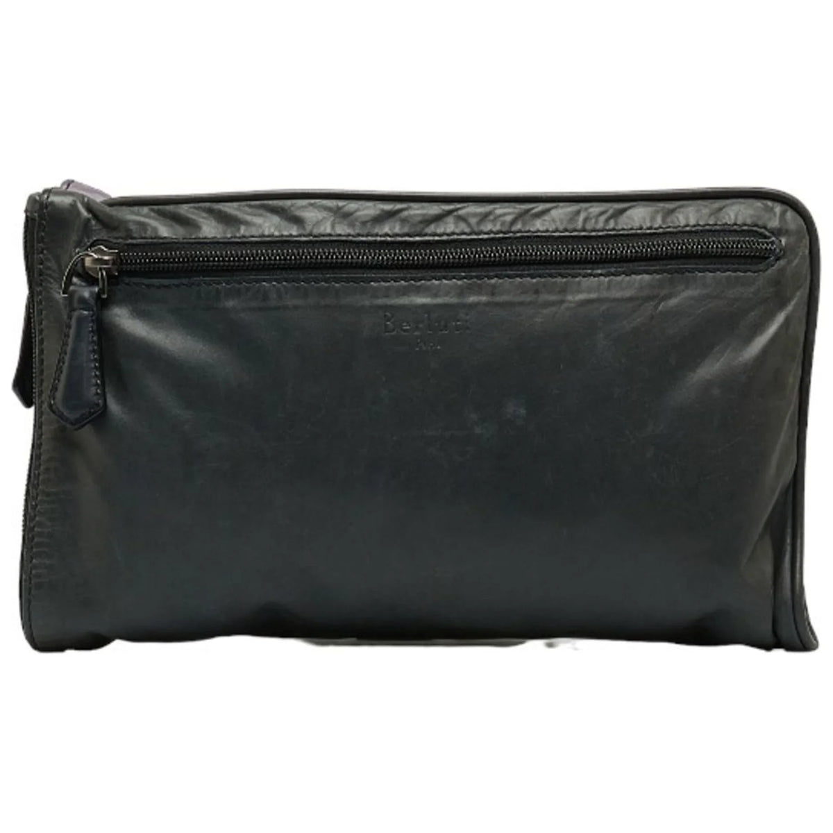 Pre-Owned Leather Purple Berluti Clutch Men's Second (Good) Gray Bag
