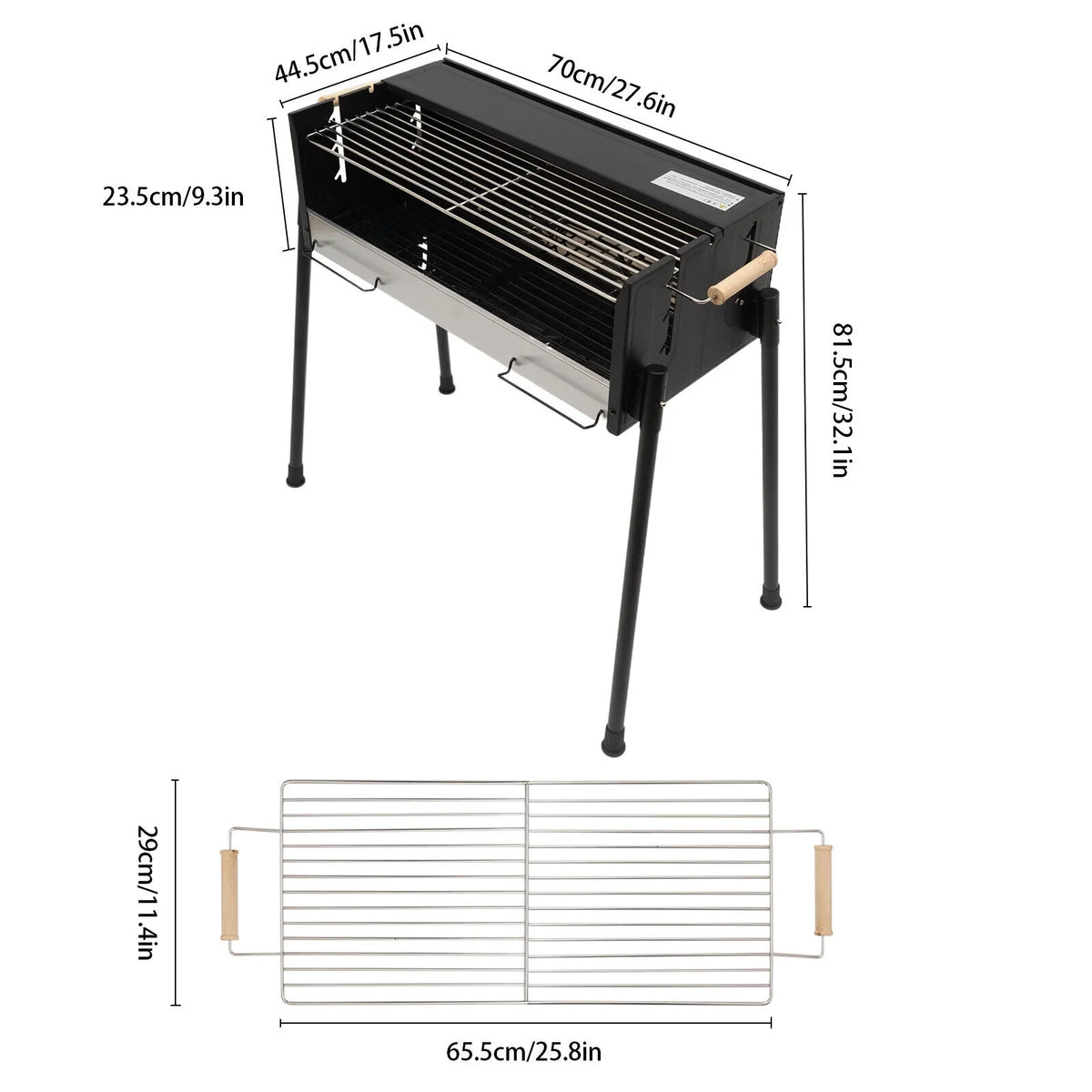 Stainless 304 Folding Grill Charcoal Grade BBQ Kits Steel with Grill Grill Barbecue Tool Miumaeov Food Camping Grill Charcoal for Portable Picnic