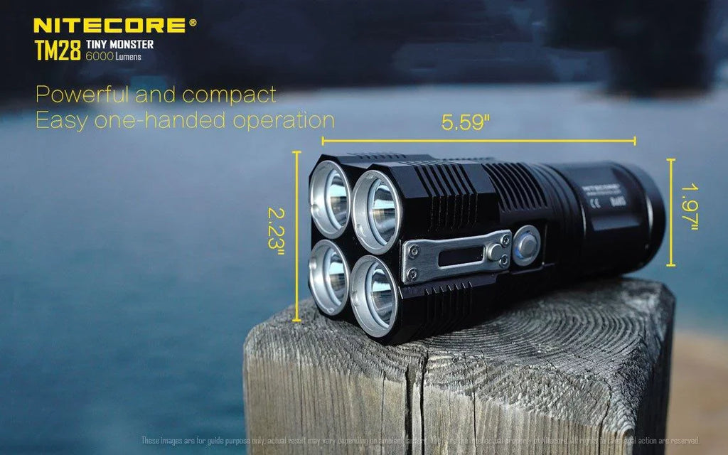 E4K and at -Both or home can Outdoor Searchlight Recharged Flashlight Value go Nitecore the on TM28 Pack: be