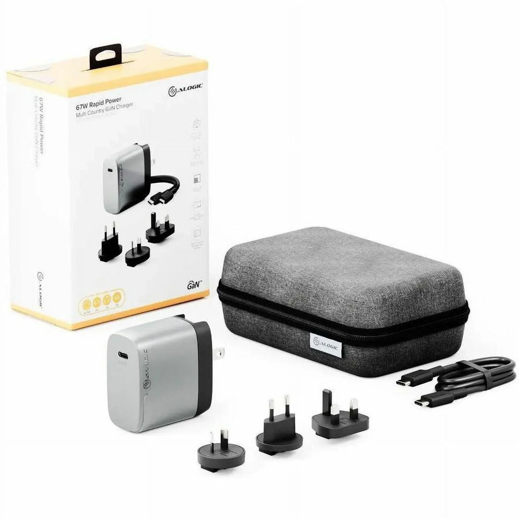 1X67 Power Rapid Alogic GaN 67W Multi-Country Charger