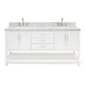 Vanity White Ariel 73" Magnolia Set Double Standing Basin - S073dcwrvo Free