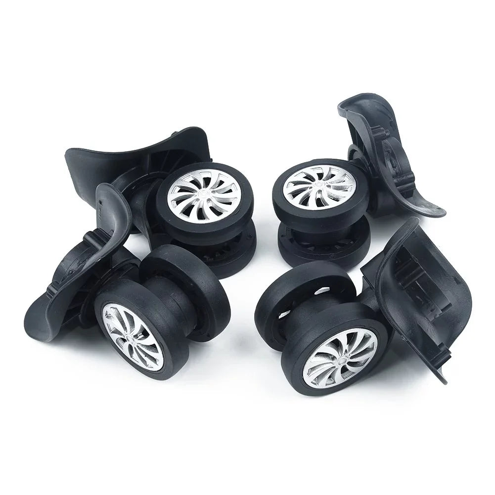 Suitcase Universal Yuri Wheels Luggage Wheel 4 Replacement Swivel Black Set