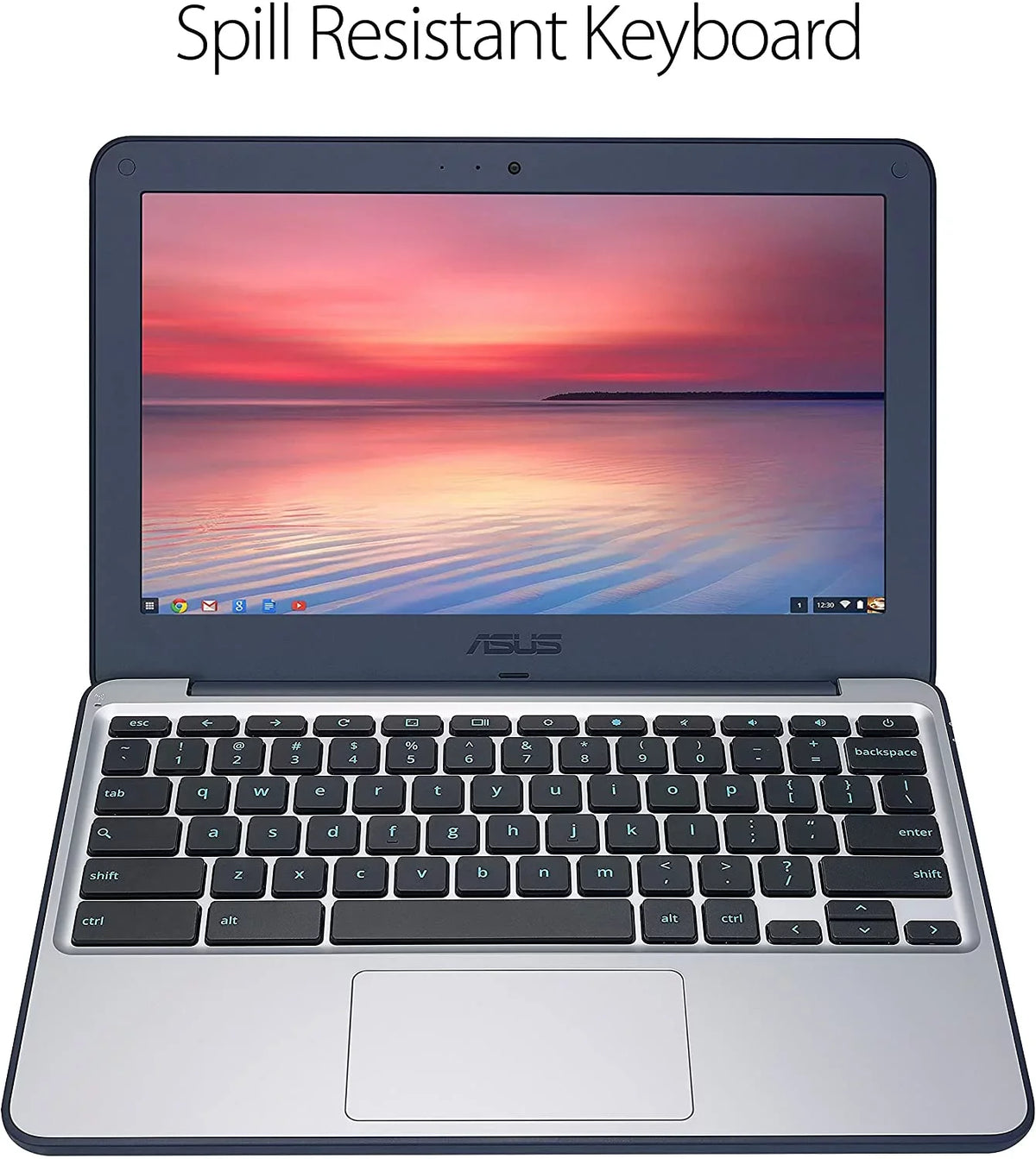 Hard ASUS 11" Chrome, 1.60 RAM, B) SSD Grade C202SA-YS02, Screen (Used GHz Intel 16GB 4GB DDR3 Chromebook Celeron, Drive,