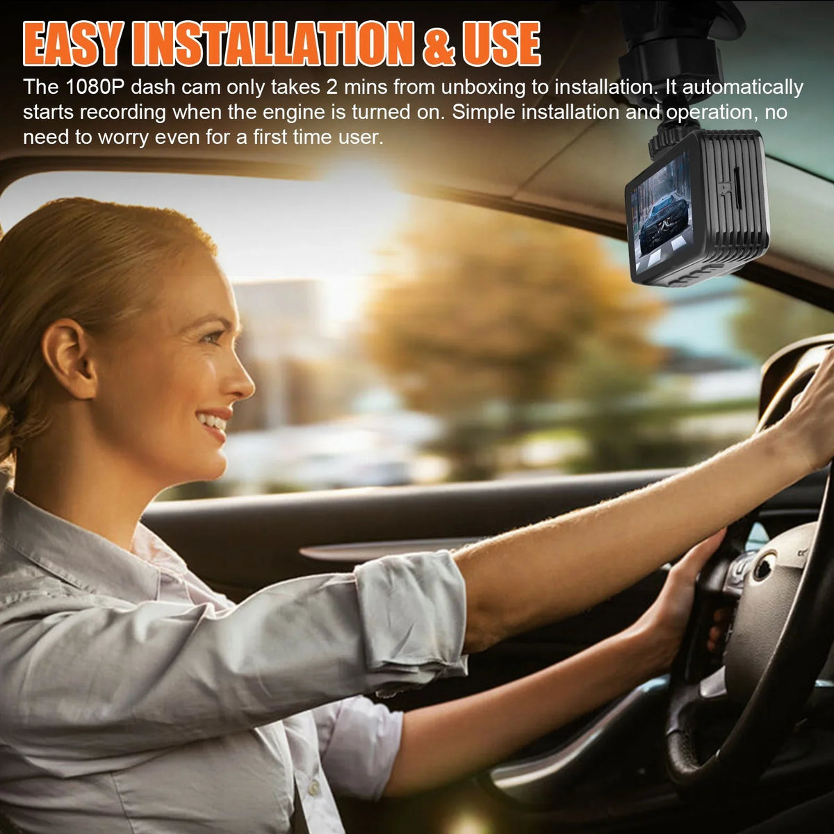 170° 1080P Dual Dual Cam, Detection, Dash and G-Sensor, Camera Dash for 3.16inch Rear Wide Front Black Cars, Camera Angle WDR, Recorder Motion with Monitoring, Display, Dashboard TSV Parking