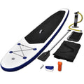 Paddle White Board Blue and SUP Set Stand Inflatable Surfboard Up