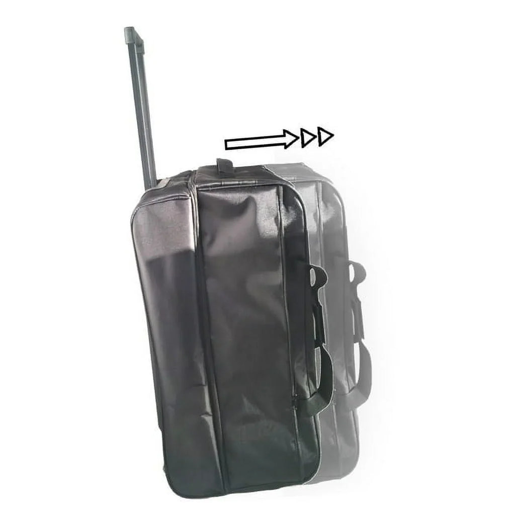 Bag X - Travel 28" Duffel Factor Multi-Pocketed Wheels Telescoping Black, Handle Rolling with & Gear