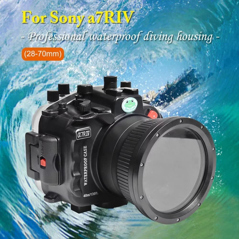 Sony 24mm F4 F1.4 F1.8 Seafrogs 16-35mm Camera A7R F1.8 F4 with 24-70mm for 28-70mm Sony GM Housing 85mm 50mm Compatible Underwater Lens-Black IV 40M/130FT
