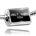 Black Bead Neonblond Ice With Sterling on Silver You 925 Cubes Clear Charm Melt