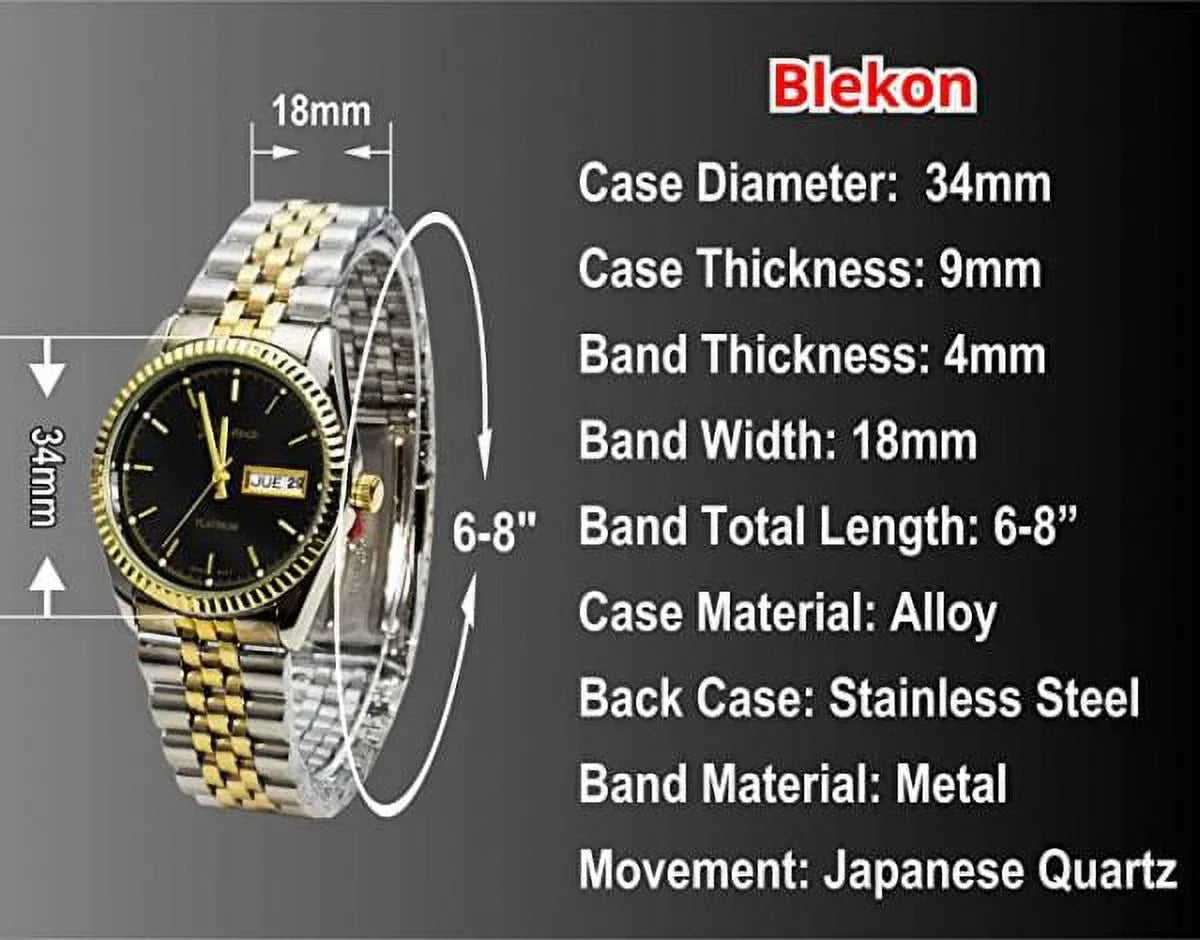 Geneva Platinum Classy Women Hot Adult Presidential Case Style Collection Dial Belkon Watch Steel Black