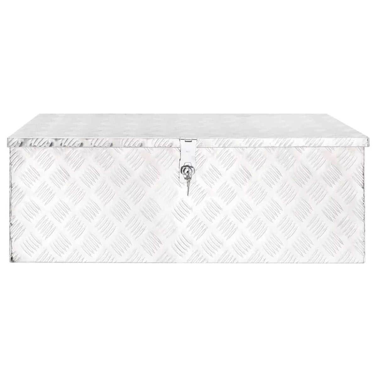 Truck Inches Tool Lockable 13.2 Box W 35.4 Silver Toolbox Camping (L Garage, x 18.5 Trailer Box Aluminum Case Underbody Vehicle, x for moobody x H) Storage Organizer Trip x