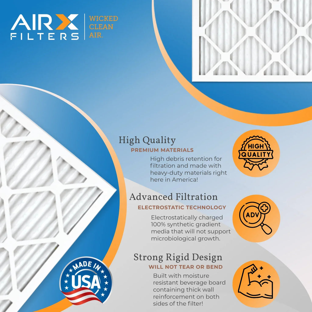 8 FPR FILTERS 700 Made Air MPR Furnace Pack MERV Comparable 12 AIRX Filters 24x30x1 WICKED - 5 to of CLEAN AIR. Rating, by in & Filter USA