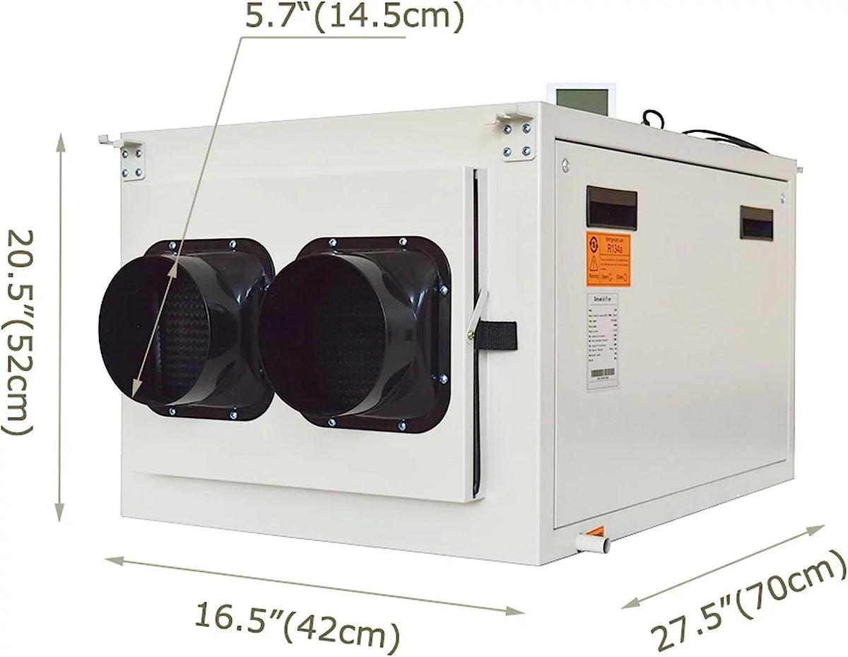 Dehumidifier Commercial Garage Ceiling Dehumidifier EQCOTWEA Basement 85L/D-170L/D
