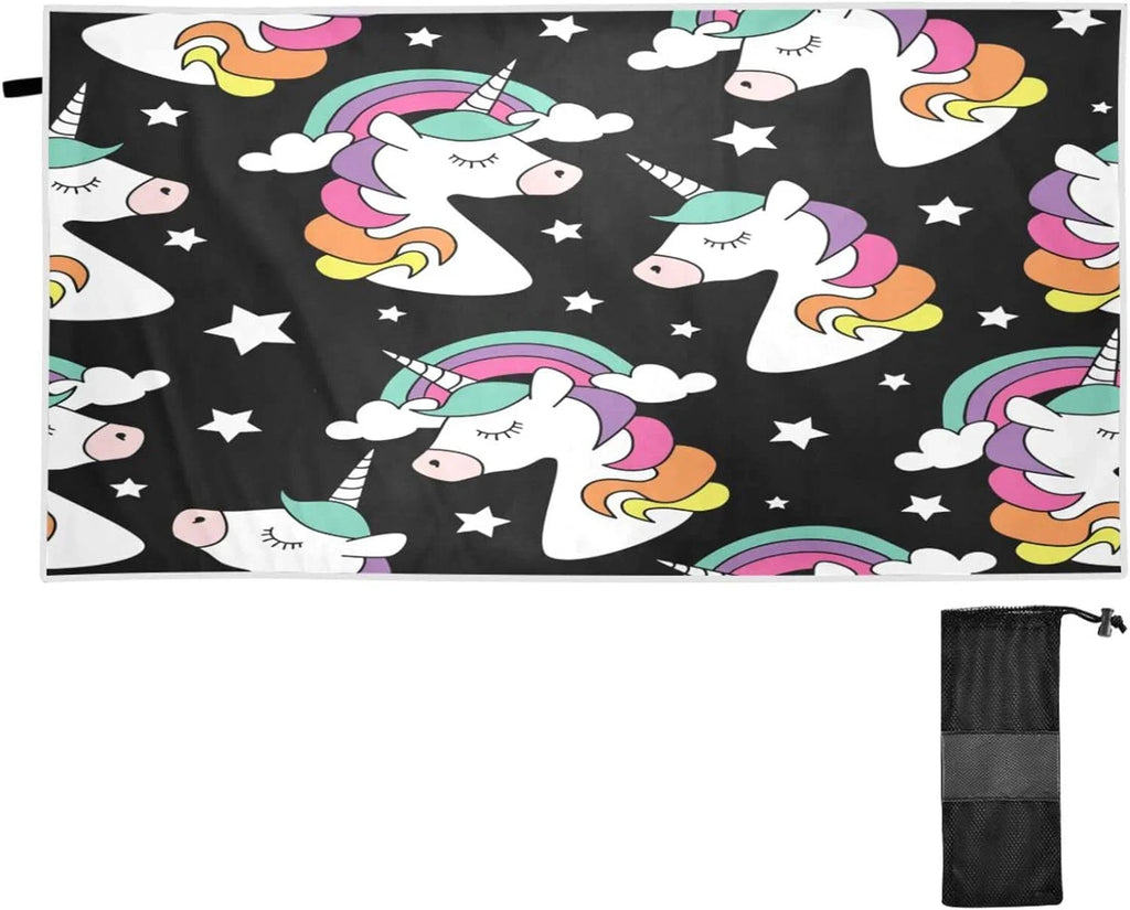 Holiday（248） Oversized Towels Super Travel Quick Bestwell - Dry for Unicorn Compact - Towel Beach Print Absorbent Towel Camping Swimming Lightweight