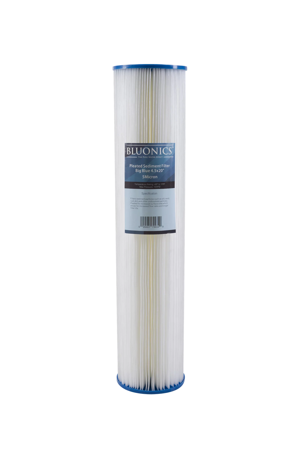 Sediment Micron) Replacement Pleated 4.5" Block Cartridges 20" Blue Big and Filters Water 4pcs Carbon (5 x