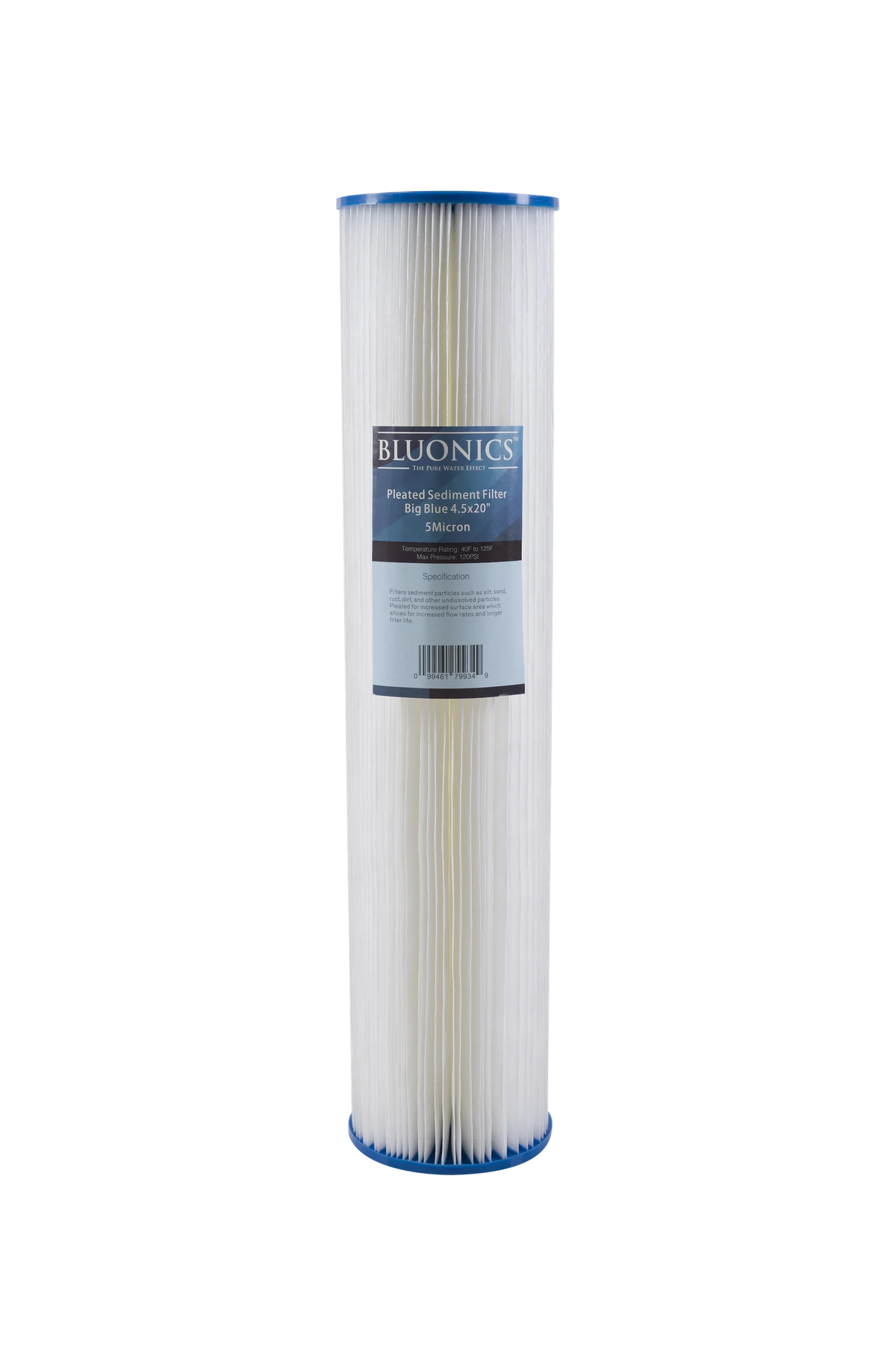 Sediment Micron) Replacement Pleated 4.5" Block Cartridges 20" Blue Big and Filters Water 4pcs Carbon (5 x