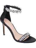 Encrusted M Rhinestone Ankle MISCHKA Toe Zip-Up Shoes Womens Straps BADGLEY Heels 6 Round Black Dress JEWEL Cushioned Stiletto Strap Ramira