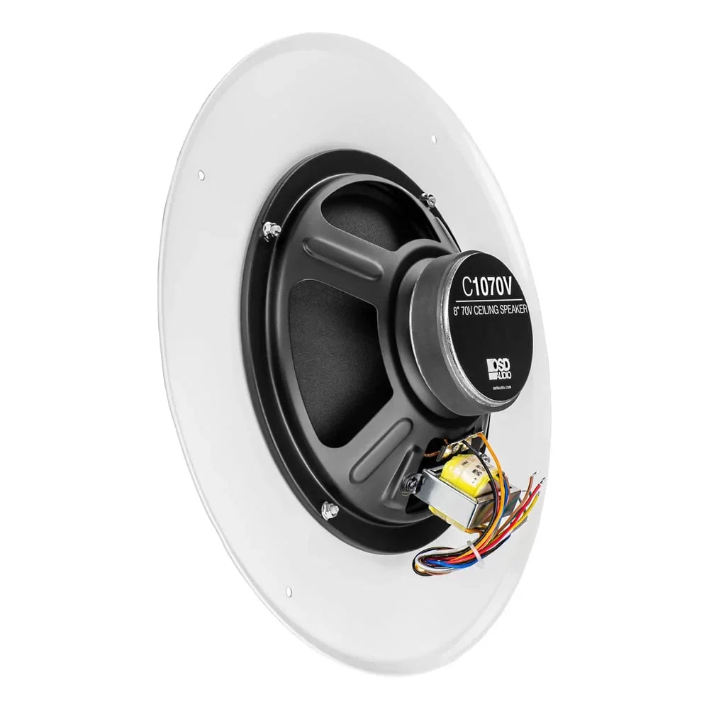 Audio Single) Tap Speaker OSD C1070 In-Ceiling 8" 70V (White, Commercial