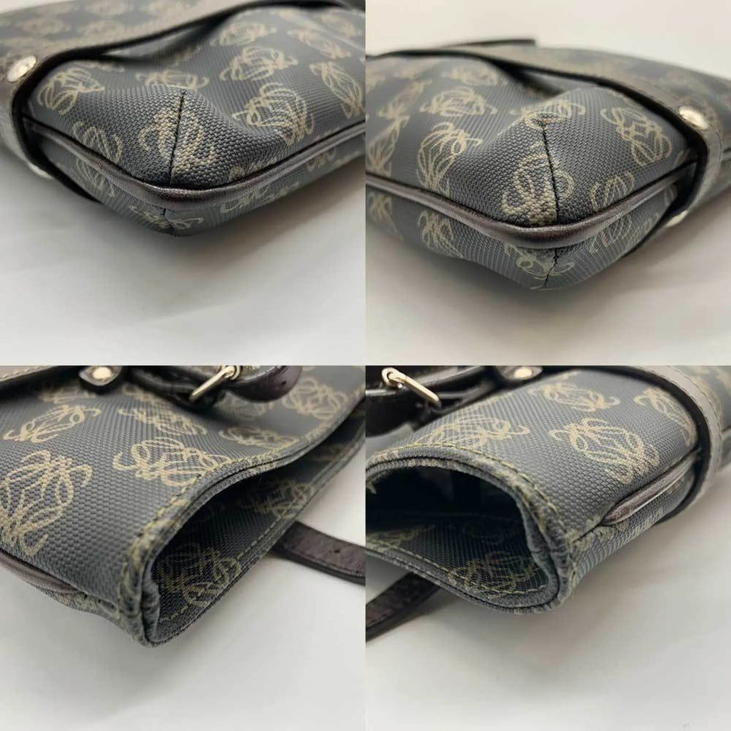 (Good) Brown Tote Gray Anagram Pre-Owned LOEWE Bag x