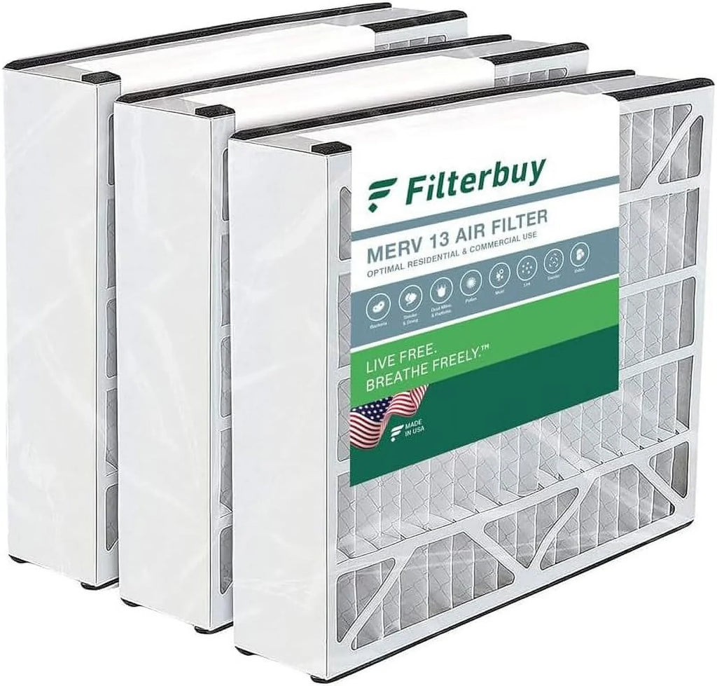 HVAC for Air Furnace Trion Bear Filters Air 255649-103 Filterbuy (3-Pack) Pleated 20x20x5 AC MERV 13